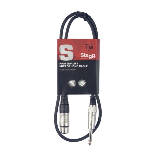 Stagg SMC1XP, kabel mikrofonní XLR/Jack, 1m