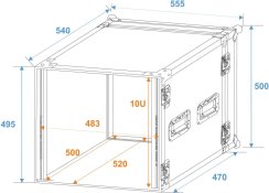 Rack Profi 10HE, hloubka 45cm, 9mm - použito (30109115) Rack Profi 10HE, hloubka 45cm, 9mm - použito (30109115)