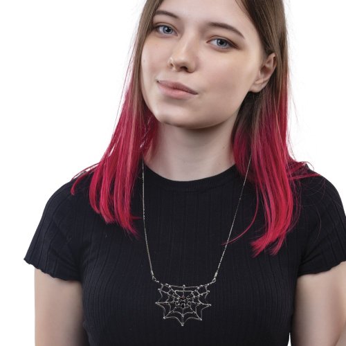 Halloween náhrdelník pavučina