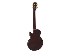 Dimavery LP-600, semiakustická kytara, hnědá