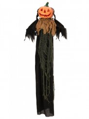 Halloweenská postava s dýňovou hlavou, s animacemi, k zavěšení,115 cm