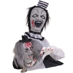 Halloween stolní klaun, 55 cm Halloween stolní klaun, 55 cm