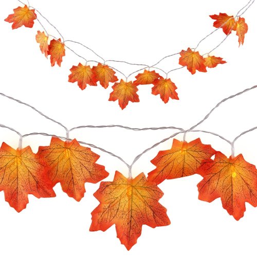 Světelný LED řetěz s listy