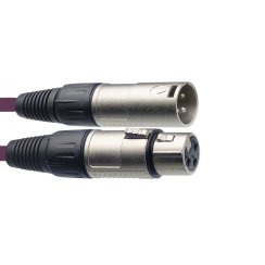 Stagg SMC6 CPP, kabel mikrofonní XLR/XLR, 6m, fialový