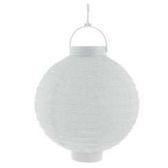 Lampion se světlem 20 cm, bílá