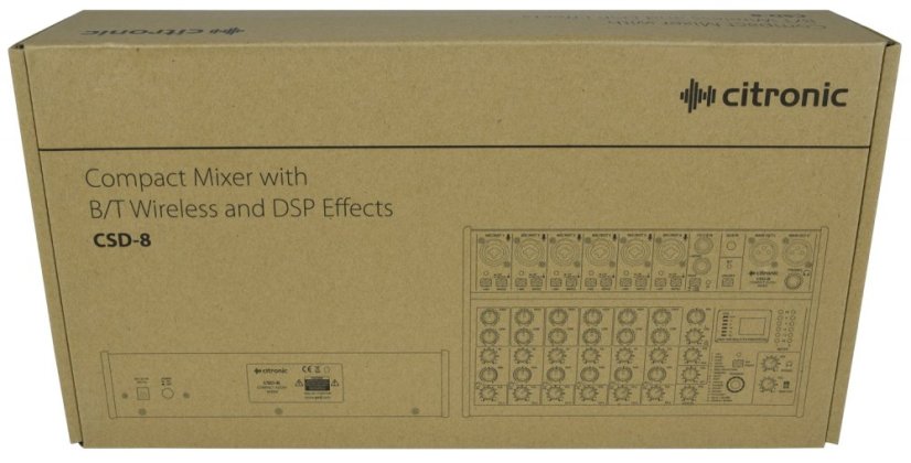 Citronic CSD-8 Kompaktní mixážní pult s Bluetooth a DSP
