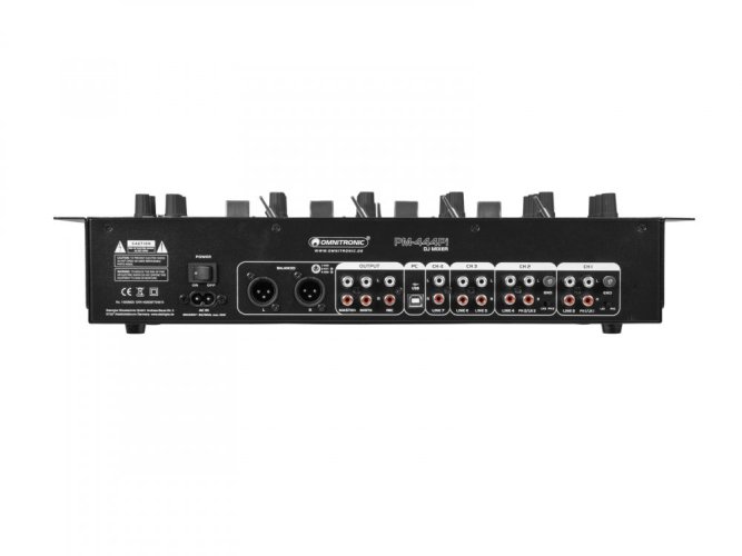 Omnitronic PM-444Pi, 4-kanálový mixážní pult s MP3/BT přehrávačem a USB rozhraním
