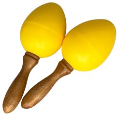 Stagg EGG-MA S/YW, pár vajíček, krátká rukojeť, žluté