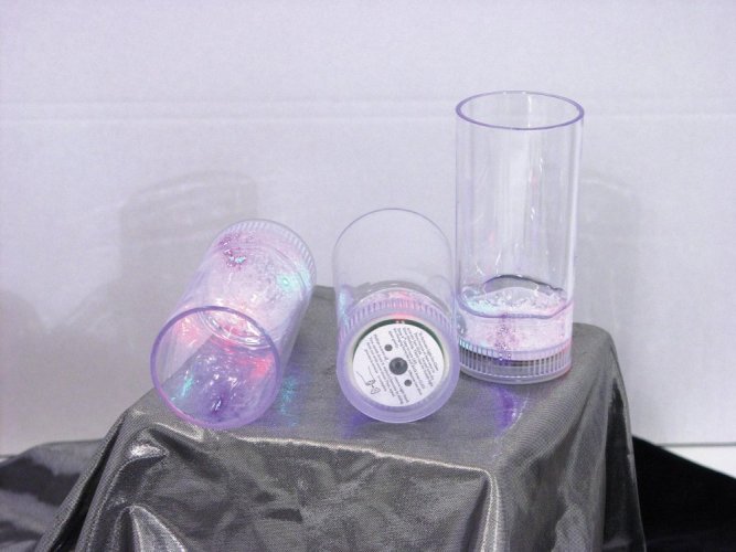 LED sklenice 14 cm, 3 ks - použito (83309035)