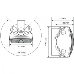 Adastra FC4V-W, 100V nástěnný 3.5" reprobox, 40W, bílý Adastra FC4V-W, 100V nástěnný 3.5" reprobox, 40W, bílý