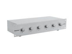 Omnitronic ELA 6S - 30 W, zónový stereo regulátor, stříbrný Omnitronic ELA 6S - 30 W, zónový stereo regulátor, stříbrný