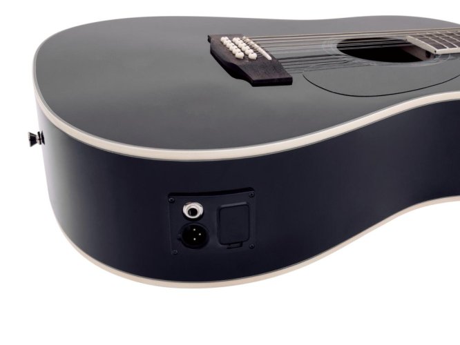 Dimavery DR-612, elektroakustická 12-ti strunná kytara, černá