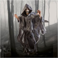 Kostým Ghoul s kápí šedý, pro dospělé