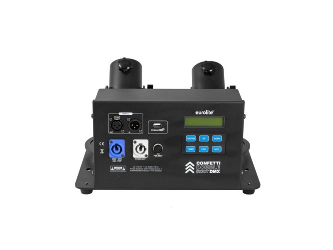 Eurolite Confetti Double Shot DMX, zařízení pro ovládání odpalovacích děl konfet a stuh