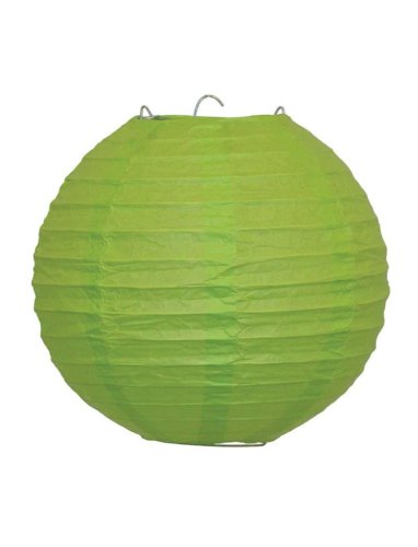 Lampion papírový 25 cm, zelený