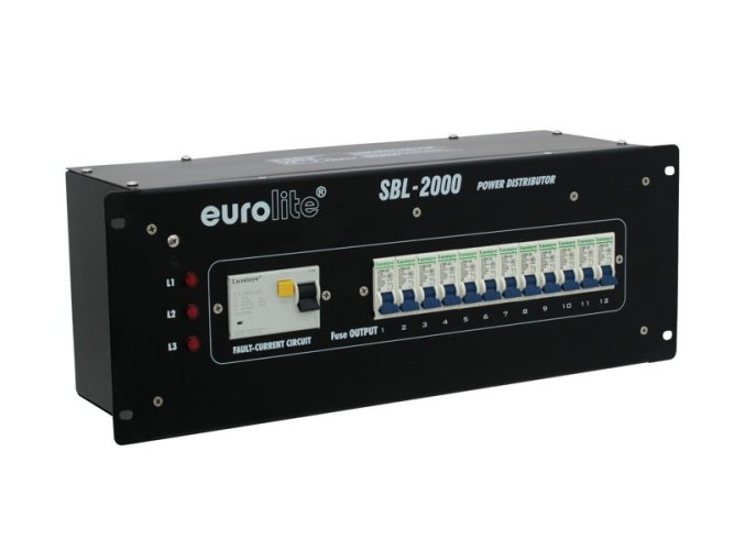 Eurolite SBL-2000, 19" rozdělovač, 32 A