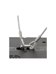 Lanko jistící 4 mm x 1000 mm, až do 15 kg, stříbrné, karabina typ A