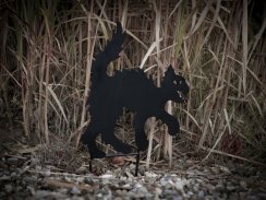 Kovová silueta kočky, černá, 67 cm