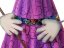 Malá čarodejnice, kovová, 102cm purpurová