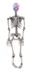 Halloween závěsná kostra se svítícíma očima, 89 cm Halloween závěsná kostra se svítícíma očima, 89 cm