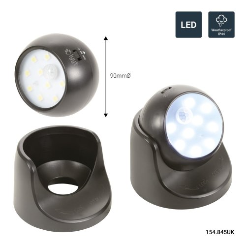 Lyyt  MOTION-SB, bezdrátové LED světlo s pohybovým senzorem, černé