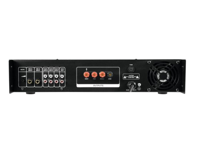 Omnitronic MP-60P PA, 100V zesilovač, USB, MP3
