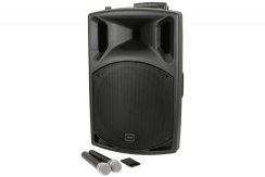 QTX QX-15 PLUS, mobilní 15" řečnický a zvukový systém MP3/BT/FM/2x UHF