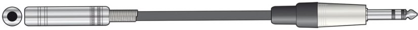 Citronic S6J-EXT600, kabel stereo Jack samec/stereo Jack samice, 6m