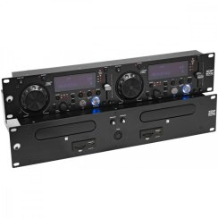 Omnitronic XDP-3002, duální CD/MP3/SD/USB přehrávač, 19"