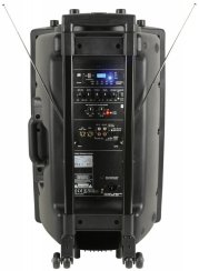 QTX QR15PABT, mobilní 15" zvukový systém MP3/BT/SD/USB/2x VHF QTX QR15PABT, mobilní 15" zvukový systém MP3/BT/SD/USB/2x VHF