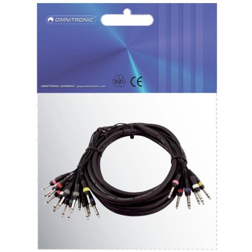 Snake kabel 8x Jack 6,3 stereo - 16x Jack 6,3 mono, 15 m