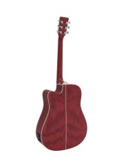 Dimavery JK-510, elektroakustická kytara typu Dreadnought, červená