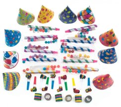 Párty set pro 10 osob, frkačky, serpentiny, píšťalky, kloboučky, vatové kuličky Párty set pro 10 osob, frkačky, serpentiny, píšťalky, kloboučky, vatové kuličky