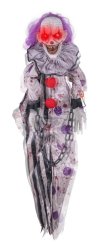 Halloween závěsný klaun s animacemi, 110 cm Halloween závěsný klaun s animacemi, 110 cm