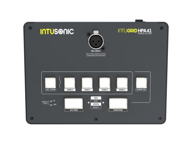 INTUSONIC HPA41, 4-zónová pagingová stanice