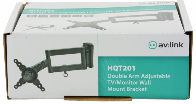 AV:link HQT201 polohovatelný držák TV/monitoru 13-40", s dvojitým ramenem