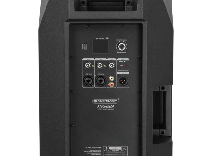 Omnitronic XNG-212A, aktivní 12" reprobox, DSP/BT/TWS, 350W