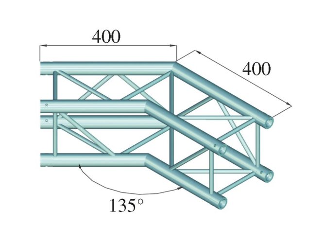 Alutruss Decolock DQ4-SPAC23, 2-cestný roh 135°