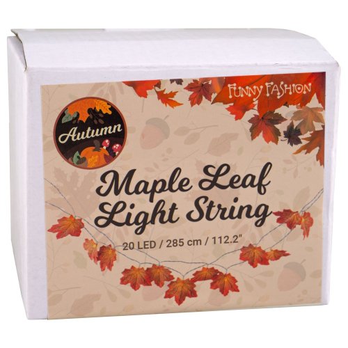 Světelný LED řetěz s listy