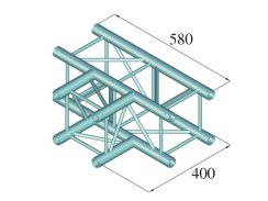 Alutruss Decolock , DQ4-SPAT35, 3-cestný T díl 90°černý