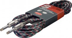 Stagg SGC6VT BK, nástrojový kabel Jack/Jack, 6 m, černý