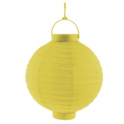 Lampion se světlem 20 cm, žlutý 