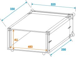 Skříň efektová CO DD 4HE, hloubka 25 cm Skříň efektová CO DD 4HE, hloubka 25 cm