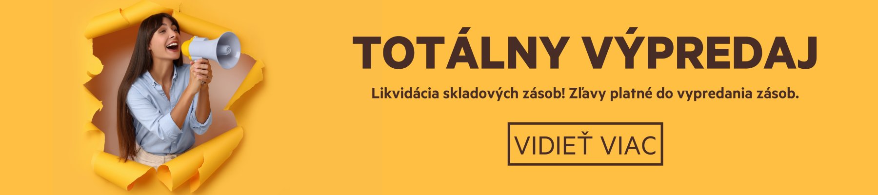 Totálny výpredaj - likvidácia skladových zásob