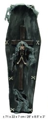 Halloween rakev s křížem a osvětlením, 70 cm