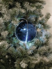 Sněhové LED koule, 15 cm, tmavě modrá, 1 ks