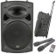QTX QR15PA, mobilní 15" zvukový systém BT/USB/SD/FM/2xUHF/TWS, 50+50W