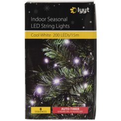 Lyyt 200TS-CW, světelný řetěz, 200x LED studená bílá, IP44