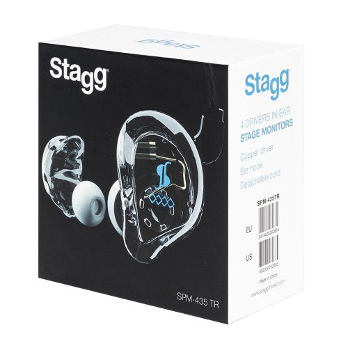 Stagg SPM-435 TR, 4-driver in-ear sluchátka, transparentní