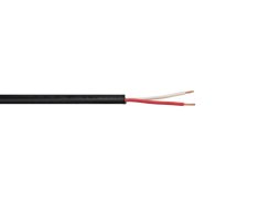 Kabel reproduktorový, 2x 2,5qmm, černý, cena / m